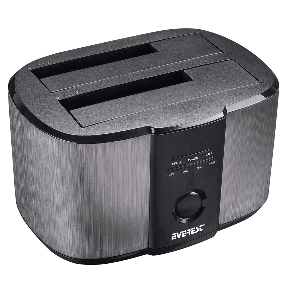 Everest HD3-540 2.5''/3.5'' İkili USB3.0 SATA III 6Gbps 4TB/6TB/8TB Docking Harddisk Kutusu