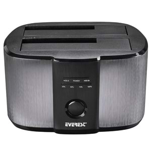 Everest HD3-540 2.5''/3.5'' İkili USB3.0 SATA III 6Gbps 4TB/6TB/8TB Docking Harddisk Kutusu