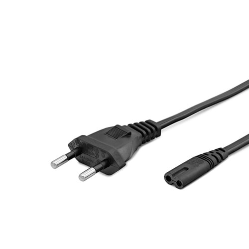 HADRON HDX5552 Teyp Traş Makinesi Güç Kablosu 2.8 Pin 0.75 mm 500W 1.2 m - Siyah