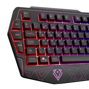 Everest KM-6168 FORMULA COMBO Usb 3 Makro Tuşlu RGB Aydınlatmalı Q Gaming Oyuncu Klavye Mouse Set