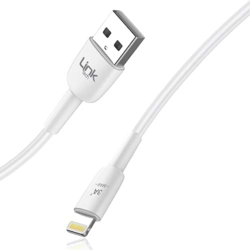 Link Tech K601 Safe Fast 1m 3A Lightning USB Şarj Kablosu