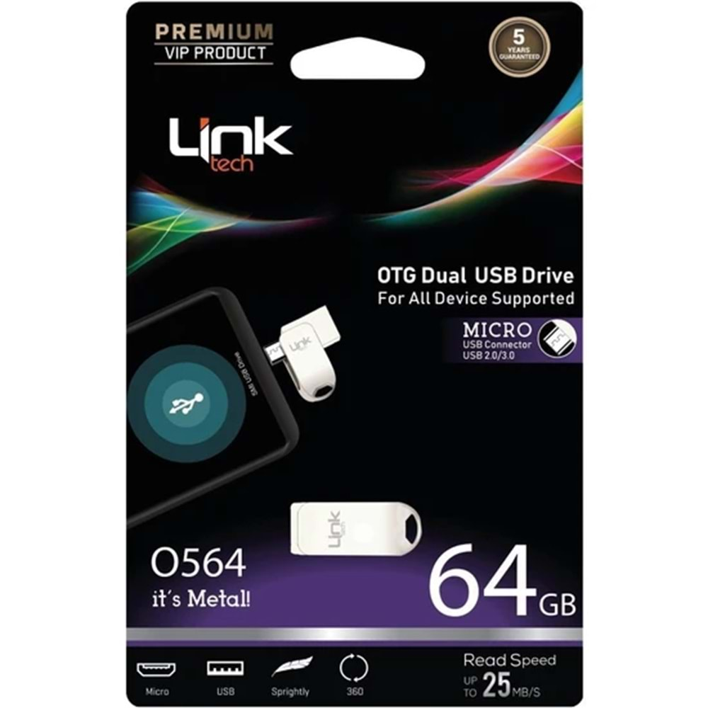 Link Tech Pro 64 Type-C Otg Gb Flash Bellek