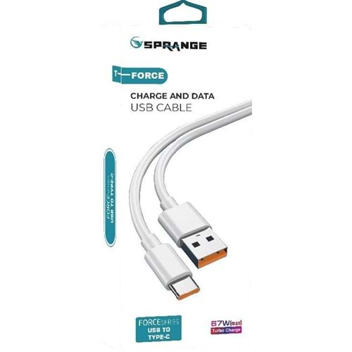 SPRANGE STFC USB - TYPE-C Kablo 67W(max) / 5A T-FORCE