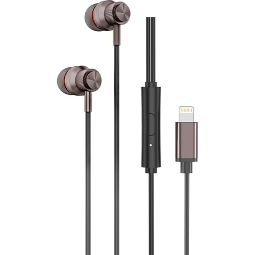 Hytech HY-XBK59 Beyaz iPhone Telefon Uyumlu Lightning Konnektörlü Metal Bluetooth Kulaklık