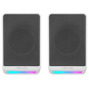 Mikado MD-178 2.0 3W*2 Beyaz RGB Aydınlatmalı USB + 3.5mm USB 5V Speaker Hoparlör