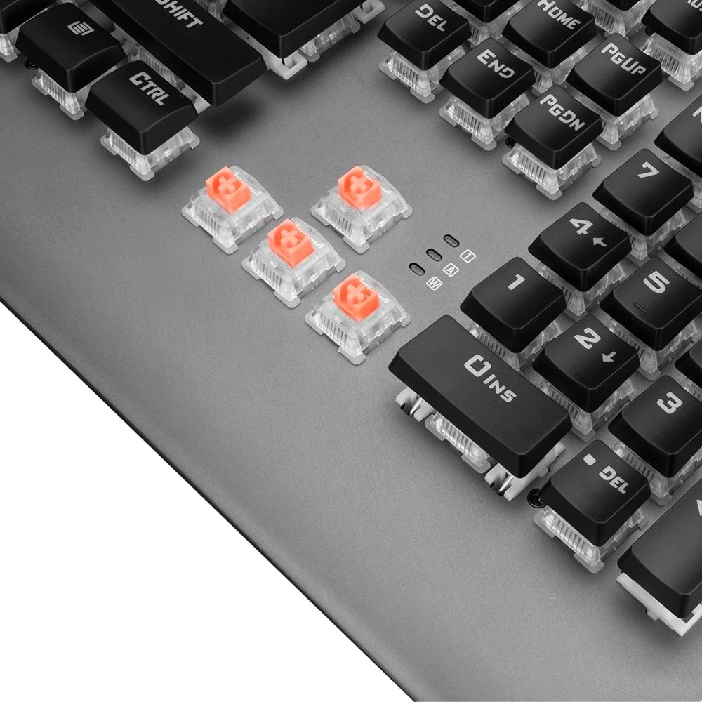 Rampage KB-R210 FAVORY Rainbow Aydınlatmalı Kristal Red Switch Mekanik Gaming Oyuncu Klavyesi