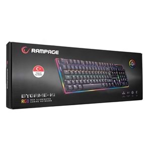 Rampage BYGAME-K1 RGB Led Frame Rainbow Mekanik Red Switch Gaming Oyuncu Klavyes