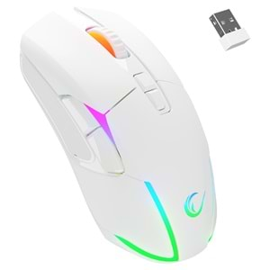 Rampage NOVA M4 Kablosuz Beyaz RGB Ledli Şarjlı Gaming Oyuncu Mouse