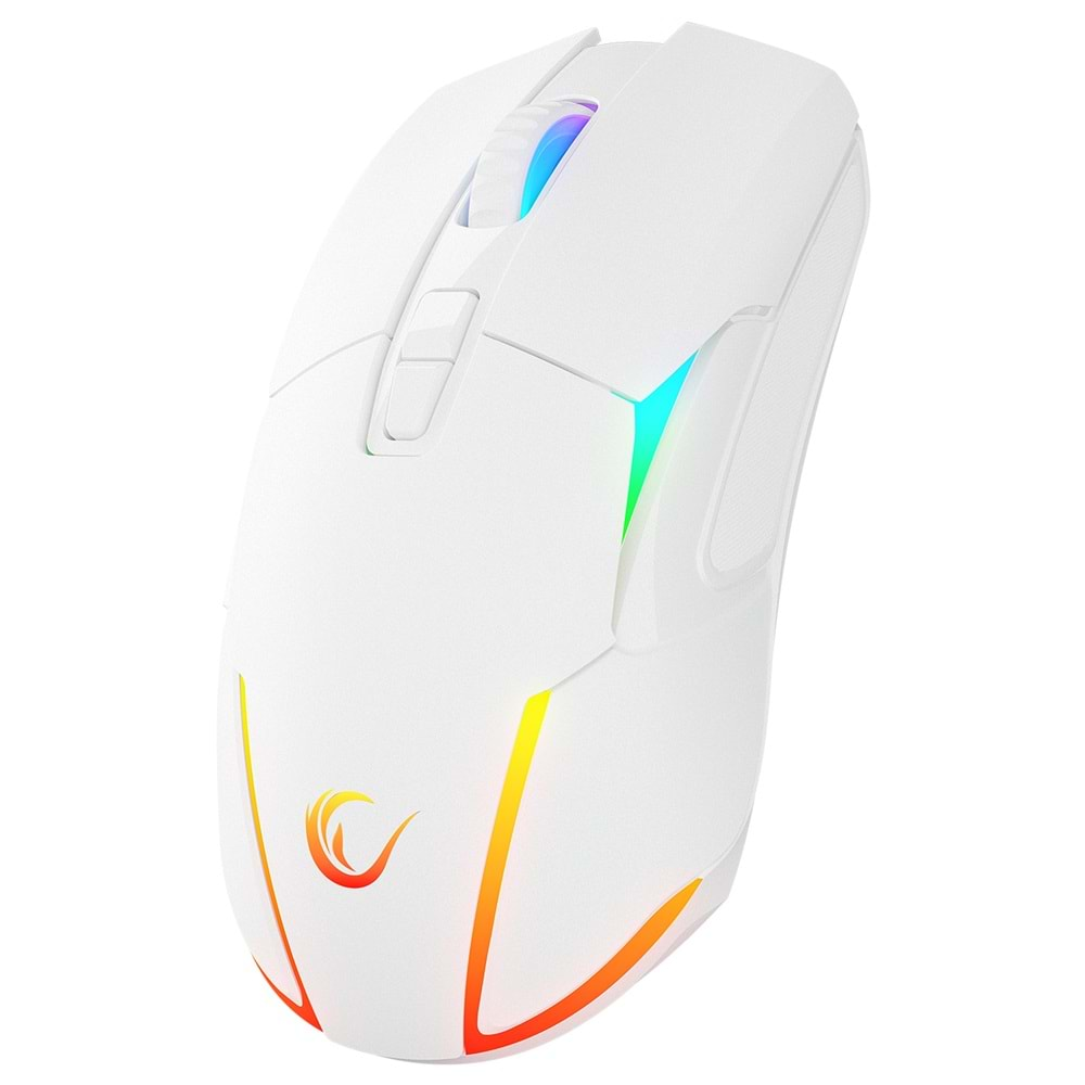 Rampage NOVA M4 Kablosuz Beyaz RGB Ledli Şarjlı Gaming Oyuncu Mouse