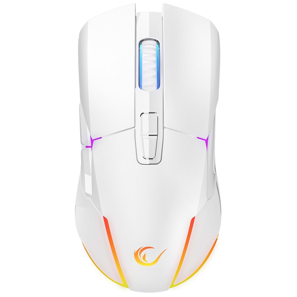 Rampage NOVA M4 Kablosuz Beyaz RGB Ledli Şarjlı Gaming Oyuncu Mouse