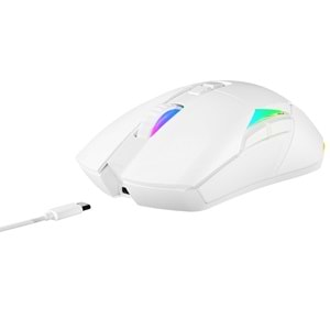 Rampage NOVA M4 Kablosuz Beyaz RGB Ledli Şarjlı Gaming Oyuncu Mouse