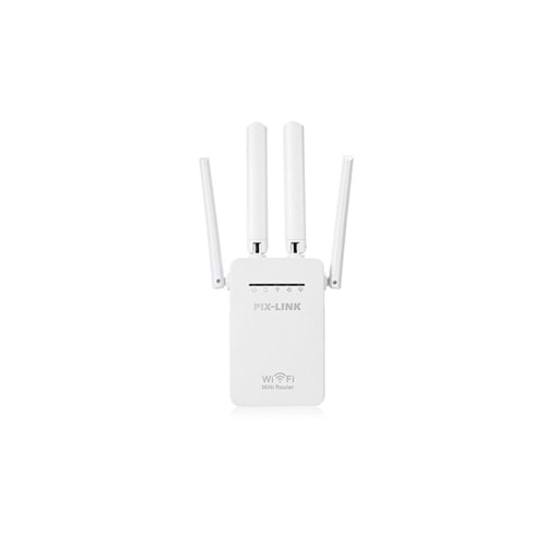 PIX-LINK LV-WR49D4Q WI-FI REPEATER/ROUTER/AP 300MBPS 4 ANTEN SİYAH