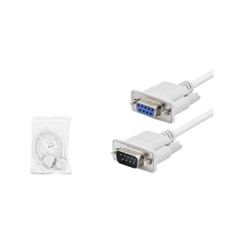 HADRON HDX7801 RS232 SERİ PORT UZATMA KABLO (M/F) 1.5M BEYAZ