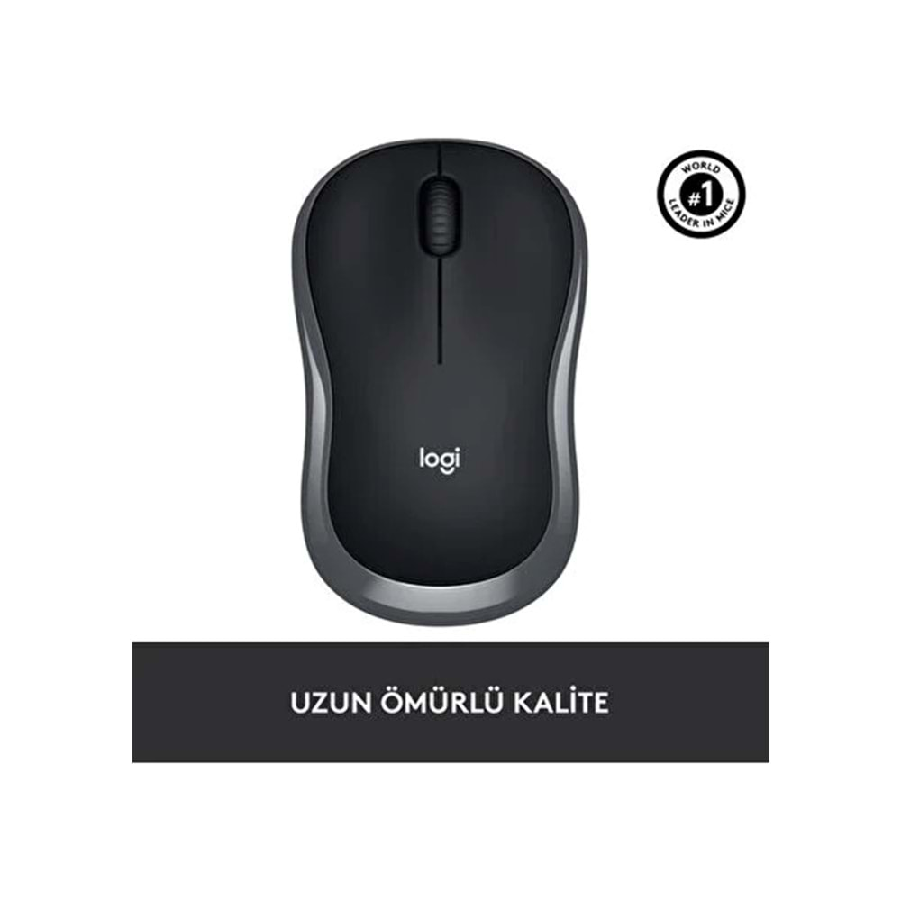 Logitech 910-002235 M185 Gri Kablosuz Mouse Optik 1000 Dpı Buton