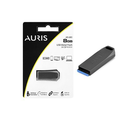 Aurıs 8 Gb Metal 3.0 Flash Bellek