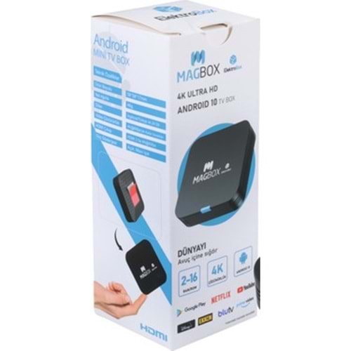 Magbox Electrobox 2 GB Ram H313 İşlemci 16 GB HDD 4K Ultra HD Android Box (Android 10)