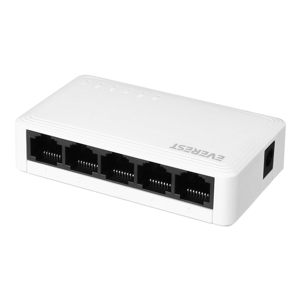 Everest EVERLINK ESW-515G 5 Port 10/100/1000Mbps Gigabit Ethernet Masaüstü Ethernet Switch Hub