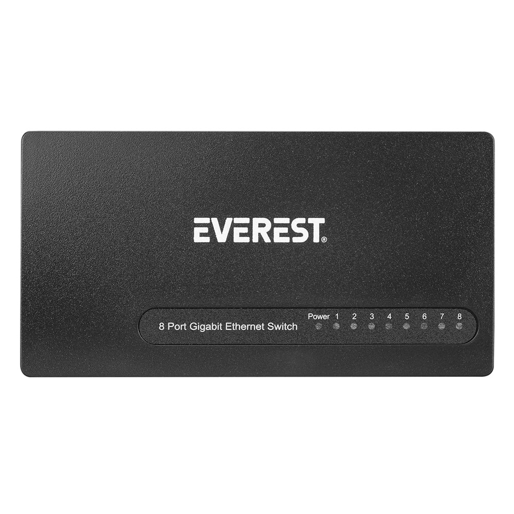 Everest EVERLINK ESW-808 8 Port 10/100/1000Mbps Gigabit Ethernet Masaüstü Ethernet Switch Hub