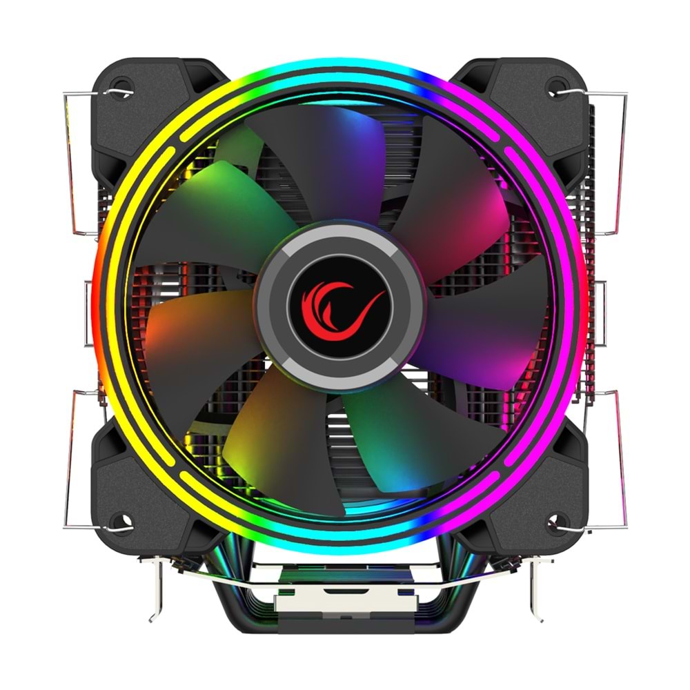 Rampage ICED120-RGB 42.5CFM 2000RPM Çift 12cm AMD/Intel LGA1200 Uyumlu S-RGB Hava Soğutmalı CPU Fan
