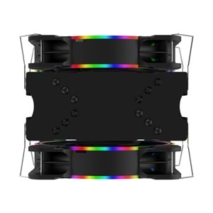 Rampage ICED120-RGB 42.5CFM 2000RPM Çift 12cm AMD/Intel LGA1200 Uyumlu S-RGB Hava Soğutmalı CPU Fan