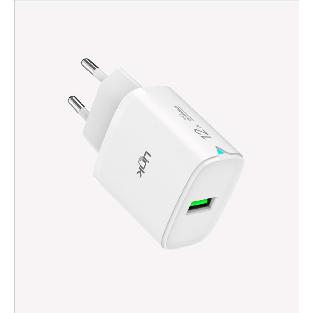 Link Tech C302 Beyaz Safe 12W Lightning Kablolu Hızlı Şarj