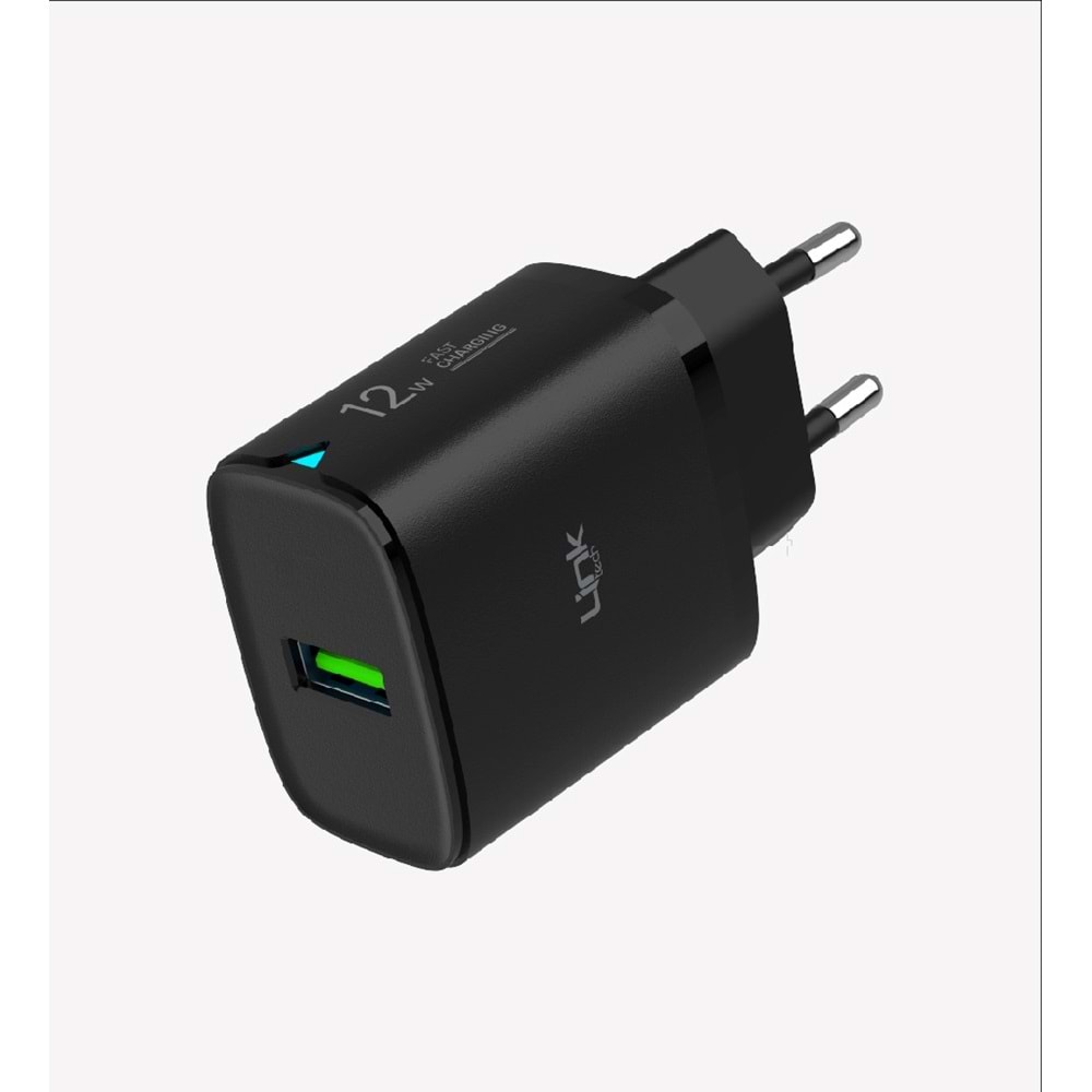 Link Tech C301 Siyah Safe 12W Micro USB Kablolu Hızlı Şarj