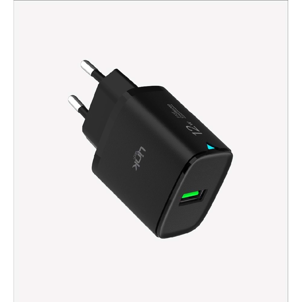 Link Tech C301 Siyah Safe 12W Micro USB Kablolu Hızlı Şarj