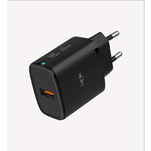 Link Tech C303 Siyah Safe 18W USB-A Tip-C Kablolu Hızlı Şarj