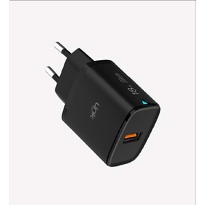 Link Tech C303 Siyah Safe 18W USB-A Tip-C Kablolu Hızlı Şarj
