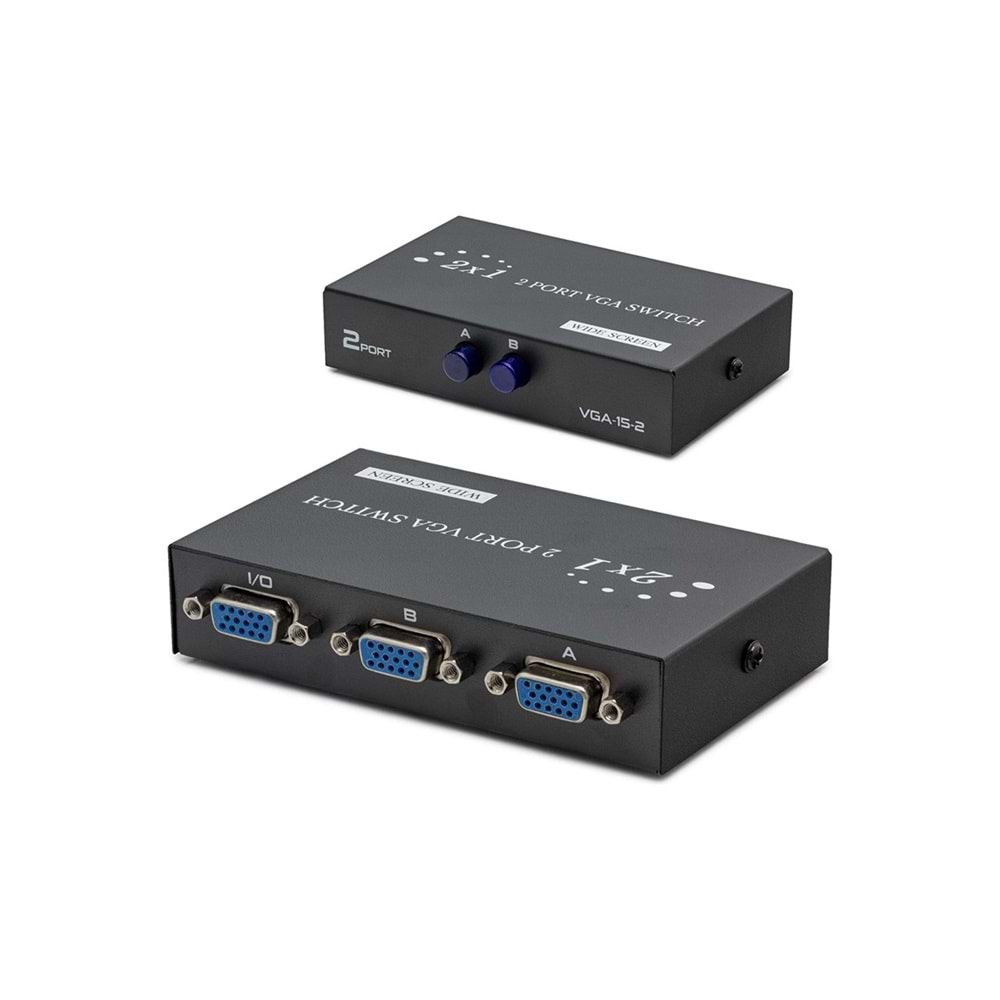 HADRON HDX1277 VGA SPLITTER 200MHZ 1*IN 2*OUT SİYAH