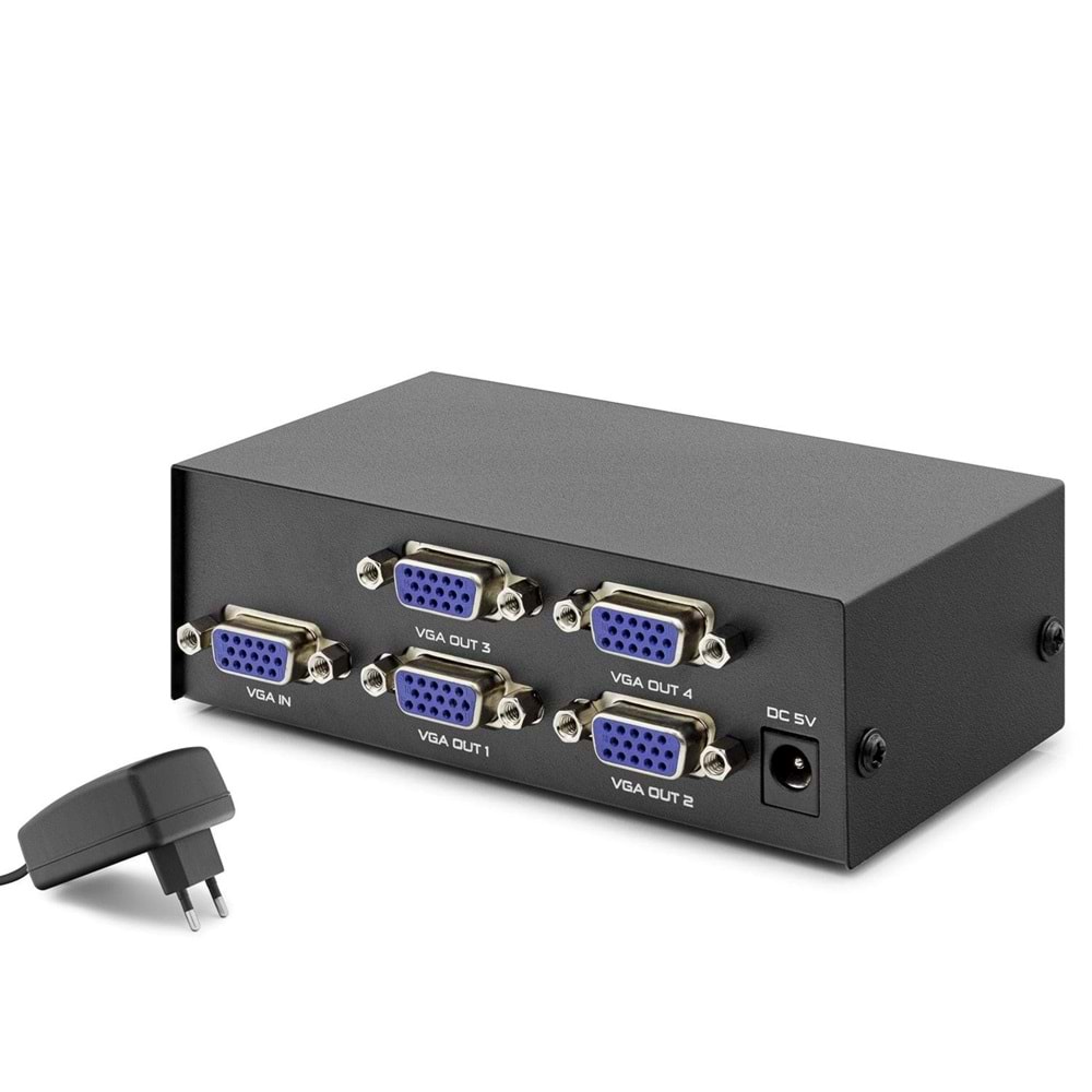 HADRON HDX1278 VGA SPLITTER 200MHZ 1*IN 4*OUT SİYAH