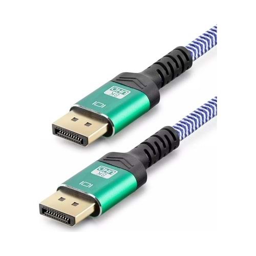 HADRON HDX7820 DISPLAY (M) TO DISPLAY (M) KABLO 8K 144HZ ÖRGÜLÜ 2M ÇOK RENKLİ