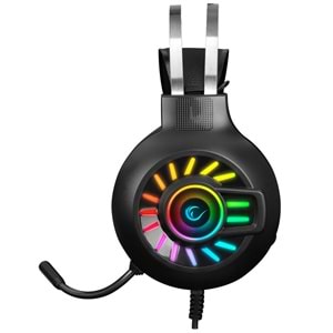 Rampage RM-K44 ZENGIBAR Siyah 7.1 Surround RGB Işık Efekti Mikrofonlu Oyuncu Kulaklığı