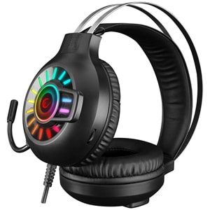 Rampage RM-K44 ZENGIBAR Siyah 7.1 Surround RGB Işık Efekti Mikrofonlu Oyuncu Kulaklığı