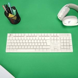 Everest KB-MK1 Lumos Beyaz USB Rainbow Aydınlatmalı Blue Switch Full Anti-Ghosting Mekanik Gaming Oyuncu Klavye