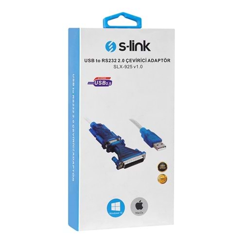 S-link SLX-925 v1.0 Usb To RS232 2.0 Çevirici Adaptör