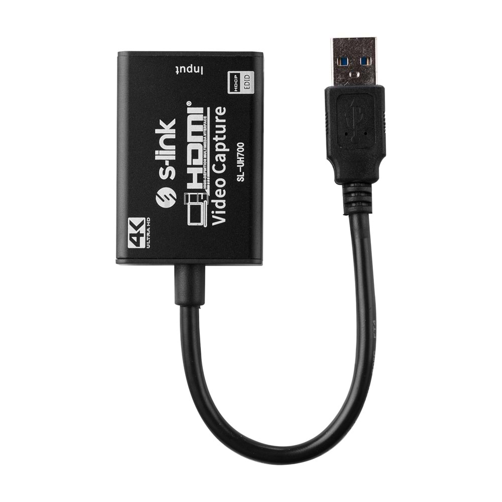 S-link SL-UH700 Siyah USB 3.0 To HDMI Video Yakalayıcı (Capture) Konnektör