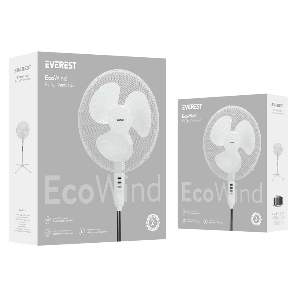 Everest FAN10 EcoWind Beyaz 16