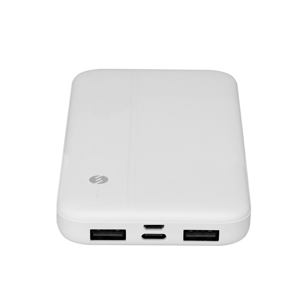 S-link IP-G10N 10000mAh Micro+Type-C+USB Beyaz Taşınabilir Pil Şarj Cihazı Powerbank