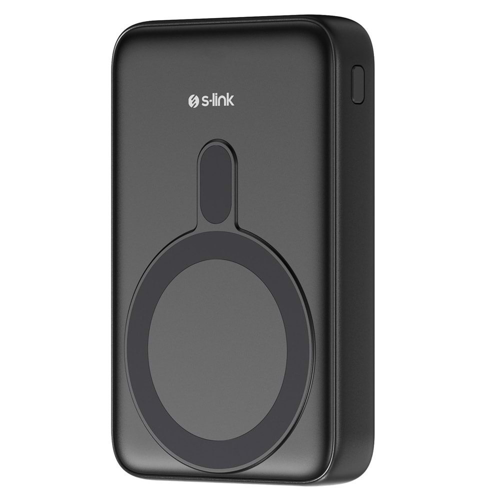 S-link M1051 10000mAh Magsafe 15W + Watch 2.5W HSC22.5W+PD20W+QC3.0 Siyah LCD Taşınabilir Şarj Cihazı Powerbank