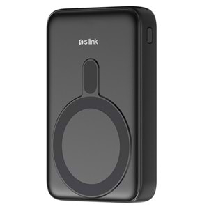S-link M1051 10000mAh Magsafe 15W + Watch 2.5W HSC22.5W+PD20W+QC3.0 Siyah LCD Taşınabilir Şarj Cihazı Powerbank