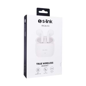 S-link AirLite X3 Beyaz TWS Bluetooth V5.3 TWS Mikrofonlu Kulaklık