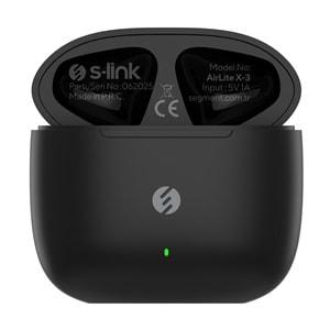 S-link AirLite X3 Siyah TWS Bluetooth V5.3 TWS Mikrofonlu Kulaklık