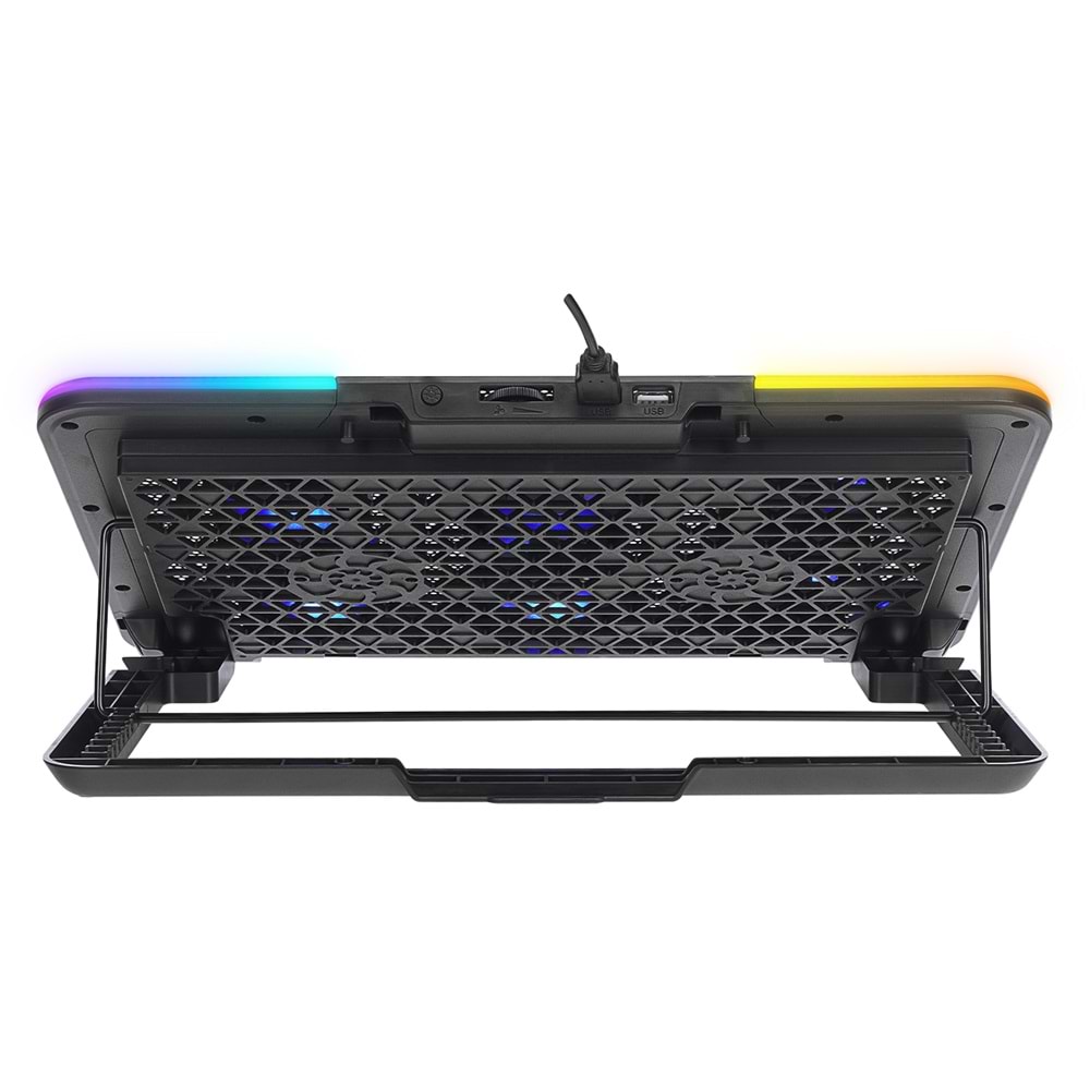 Rampage SIXPOWER R9 6 Fan RGB Işıklı Telefon Tutuculu Notebook Soğutucu