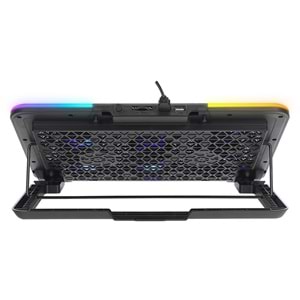 Rampage SIXPOWER R9 6 Fan RGB Işıklı Telefon Tutuculu Notebook Soğutucu
