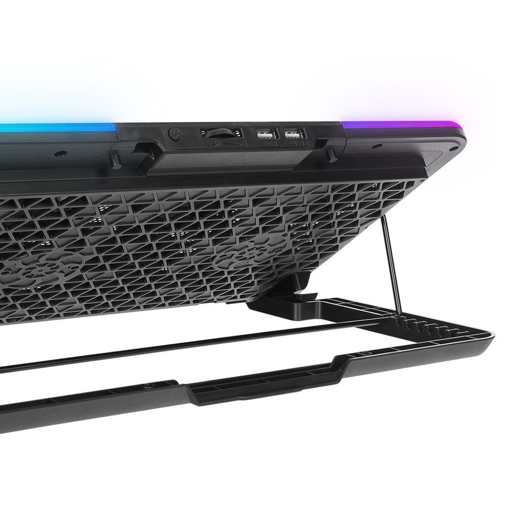 Rampage SIXPOWER R9 6 Fan RGB Işıklı Telefon Tutuculu Notebook Soğutucu