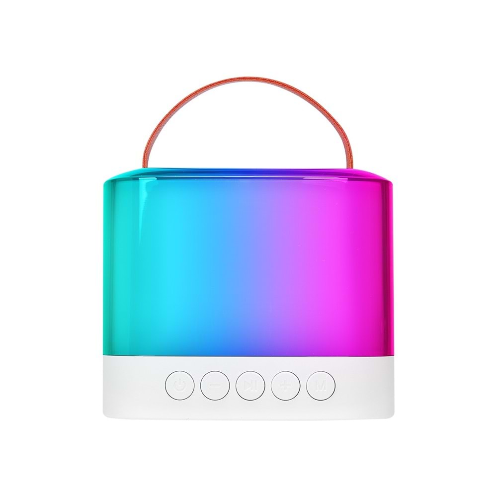 Mikado MD-16BT Favorite Beyaz TF Kart Destekli Bluetooth Wireless Karaoke Mikrofonlu 1200mAh Taşınabilir Speaker