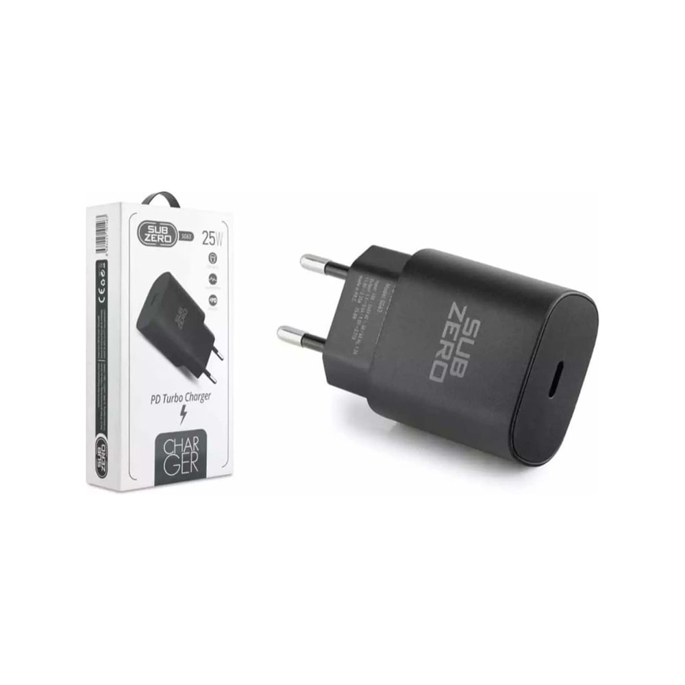 Subzero SG63 25W PD (Turbo) Type-C Girişli Ev Şarj Başlığı