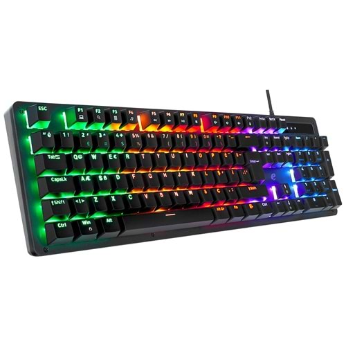 Acer eMachines EAK104 Siyah USB RGB Backlight RED SWITCH Mekanik Q 104 Tuşlu Gaming Klavye