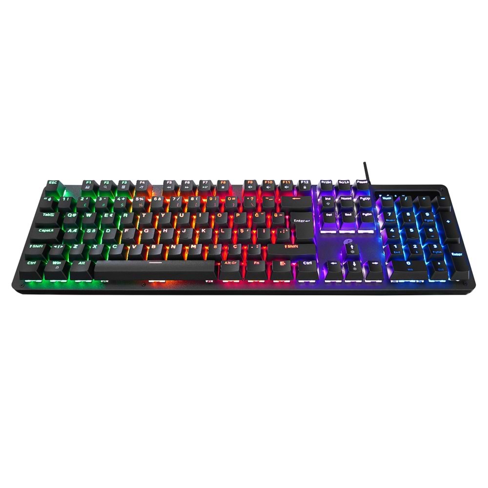 Acer eMachines EAK104 Siyah USB RGB Backlight RED SWITCH Mekanik Q 104 Tuşlu Gaming Klavye
